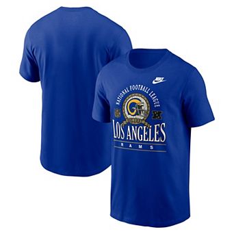 Men's Nike Royal Los Angeles Rams Rewind Team Spirit Essential Cotton T-Shirt