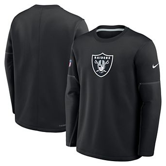 Men's Nike Black Las Vegas Raiders Sideline Coaches Team Present Midweight Therma-FIT Sweatshirt