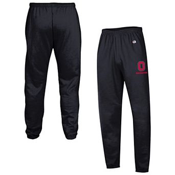 Men's Champion Black Ohio State Buckeyes Powerblend Banded Fleece Sweatpants