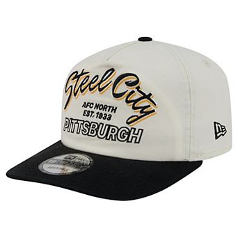 Men's New Era Cream Pittsburgh Steelers Script 19TWENTY Adjustable Hat