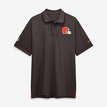 Men's Nike Brown Cleveland Browns Sideline Powerful Blocking Dri-FIT Tour Polo