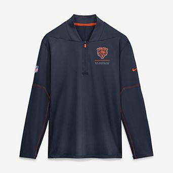 Men's Nike Navy Chicago Bears Sideline Logo Glory Midweight Dri-FIT Half-Zip Pullover