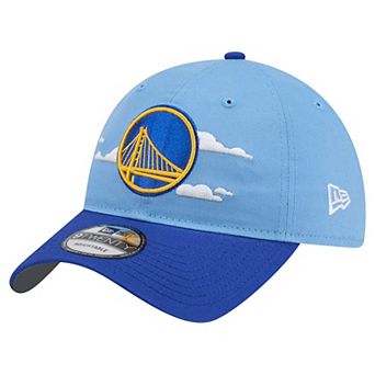 Men's New Era Powder Blue Golden State Warriors Clouds 9TWENTY Adjustable Hat