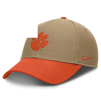 Unisex Nike Beige/Orange Clemson Tigers Primetime Rise Dri-FIT Adjustable Hat
