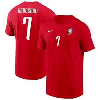 Youth Nike Son Heung-Min Red South Korea National Team Name & Number T-Shirt