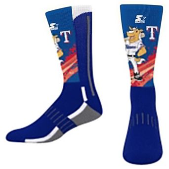 Youth Starter Royal Texas Rangers Phenom Mascot Color Splash Crew Socks