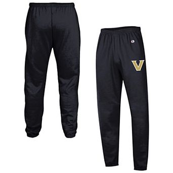 Men's Champion Black Vanderbilt Commodores Powerblend Banded Fleece Sweatpants