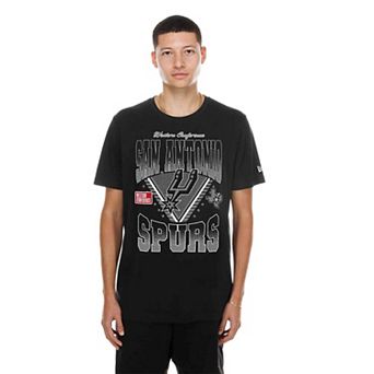 Men's New Era Black San Antonio Spurs NBA Western Conference Script T-Shirt