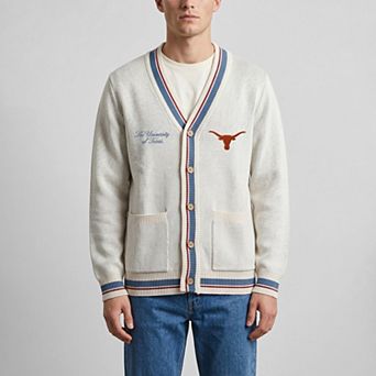 Unisex Uscape Apparel Natural Texas Longhorns Americana Striped Full-Button Cardigan