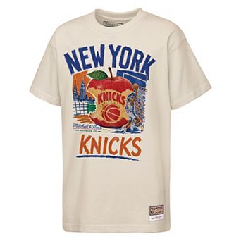 Youth Mitchell & Ness Cream New York Knicks Big Apple Energy T-Shirt