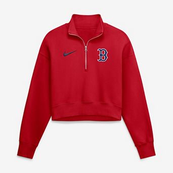 Women's Nike Red Boston Red Sox Primetime Phoenix Fleece Half-Zip Sweatshirt