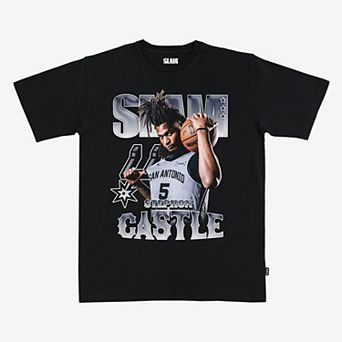 Unisex SLAM Stephon Castle Black San Antonio Spurs Remix Heavyweight T-Shirt