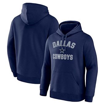 Men's Logo Athletic Navy Dallas Cowboys Arch Victory Hoodie