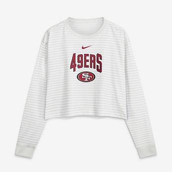 Women's Nike White San Francisco 49ers Loose Fit Crop Top