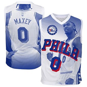 Youth Outerstuff Tyrese Maxey Royal Philadelphia 76ers Hometown Fashion Jersey