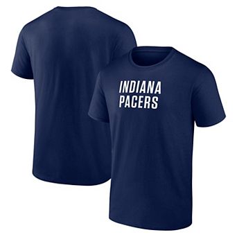 Men's Logo Athletic Navy Indiana Pacers Wordmark T-Shirt