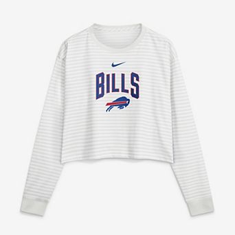 Women's Nike White Buffalo Bills Loose Fit Crop Top