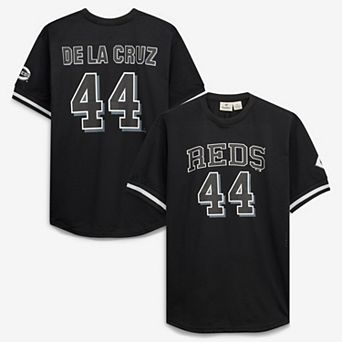 Men's Fanatics Elly De La Cruz Black/White Cincinnati Reds Big & Tall Heavyweight Mesh Jersey