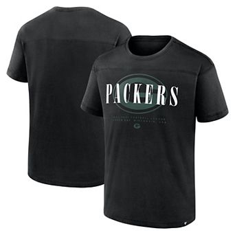 Men's Fanatics Black Green Bay Packers Relaxed Fashion T-Shirt