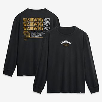 Men's Fanatics Black Washington Commanders Relaxed Fullback Drive Long Sleeve Fashion Top