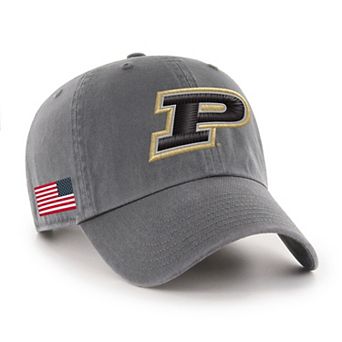 Men's '47 Charcoal Purdue Boilermakers Americana Heritage Clean Up Adjustable Hat