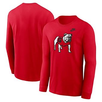 Men's Nike Red Georgia Bulldogs Legacy Primary Logo Long Sleeve T-Shirt