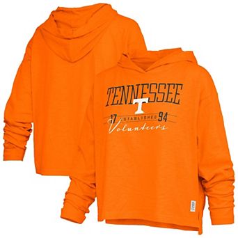 Women's Pressbox Tennessee Orange Tennessee Volunteers Castillo Slub Waist Length Long Sleeve Hooded T-Shirt