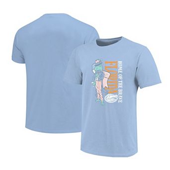 Girls Youth Light Blue Florida Gators Americana Mascot Flag T-Shirt