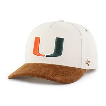 Men's Carhartt x '47 Natural/ Miami Hurricanes Undyed Relaxed Hitch Adjustable Hat