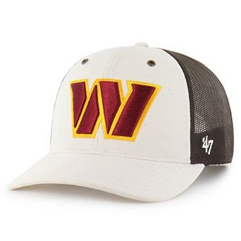 Men's Carhartt x '47 Natural/Brown Washington Commanders Undyed Trucker Adjustable Hat