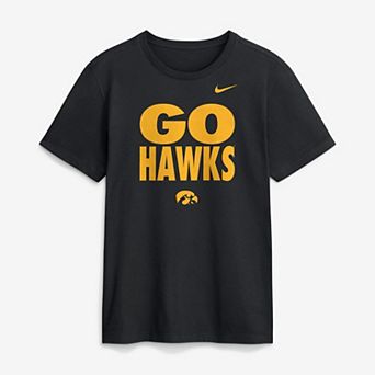Men's Nike Black Iowa Hawkeyes 2026 Sideline Dri-FIT Slogan T-Shirt