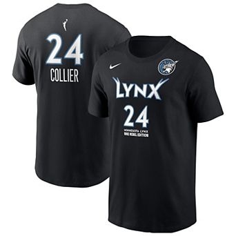 Men's Nike Napheesa Collier Black Minnesota Lynx Name & Number Rebel Edition T-Shirt