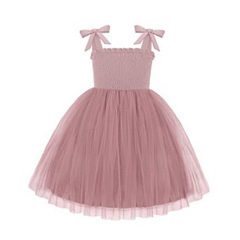 Arshiner Toddler Girl Tutu Dress Summer Bowtie Straps Casual Dresses Kids Princess Flowy Swing