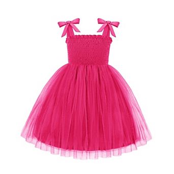 Arshiner Toddler Girl Tutu Dress Summer Bowtie Straps Casual Dresses Kids Princess Flowy Swing