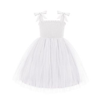 Arshiner Toddler Girl Tutu Dress Summer Bowtie Straps Casual Dresses Kids Princess Flowy Swing