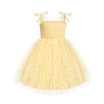 Arshiner Toddler Girl Tutu Dress Summer Bowtie Straps Casual Dresses Kids Princess Flowy Swing
