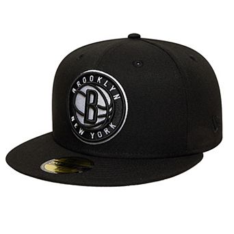 Men's New Era Black Brooklyn Nets Team 59FIFTY Fitted Hat
