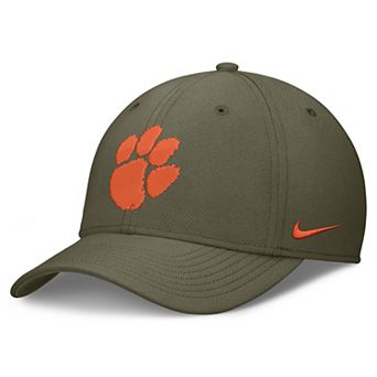 Men's Nike Olive Clemson Tigers Primetime SwooshFlex Dri-FIT Hat