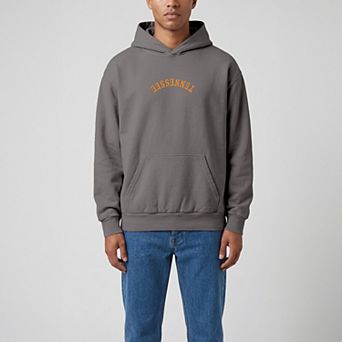 Men's Uscape Apparel Dark Grey Tennessee Volunteers Upside Down Embroidered Vintage Heavyweight Hoodie