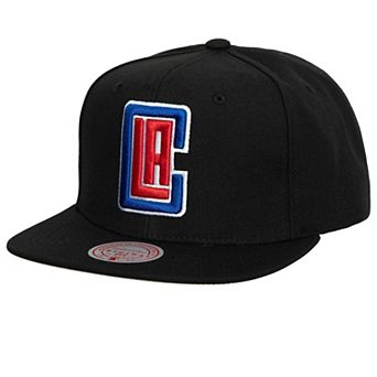 Men's Mitchell & Ness Black LA Clippers Core Basic Snapback Hat