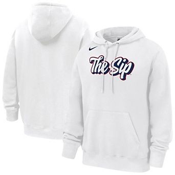 Men's Nike White Ole Miss Rebels The Sip Club Fleece Pullover Hoodie