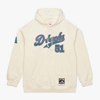 Men's Mitchell & Ness Randy Johnson Cream Arizona Diamondbacks Throwback Name & Number Hoodie