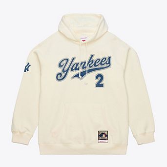Men's Mitchell & Ness Derek Jeter Cream New York Yankees Throwback Name & Number Hoodie