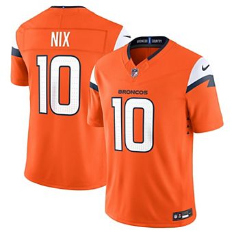 Men's Nike Bo Nix Orange Denver Broncos Team Vapor F.U.S.E. Stitched Limited Jersey