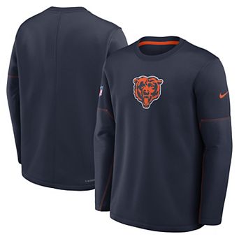 Men's Nike Navy Chicago Bears Sideline Coaches Team Present Midweight Therma-FIT Sweatshirt