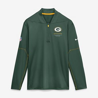 Men's Nike Green Green Bay Packers Sideline Logo Glory Midweight Dri-FIT Half-Zip Pullover