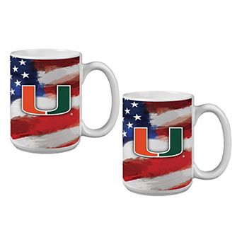Miami Hurricanes Two-Pack 15oz. Americana Mug Set