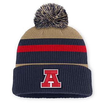 Unisex Nike Navy/Beige Arizona Wildcats Legacy Striped Cuffed Knit Hat with Pom