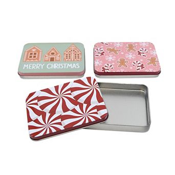 Gingerbread & Candy Cane Gift Card Tins 3-Pack