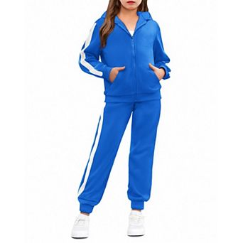 Arshiner Girls Sweatsuits Zip Up Hoodie Sweatshirt And Sweatpant Athletic Tracksuit Jogger Set